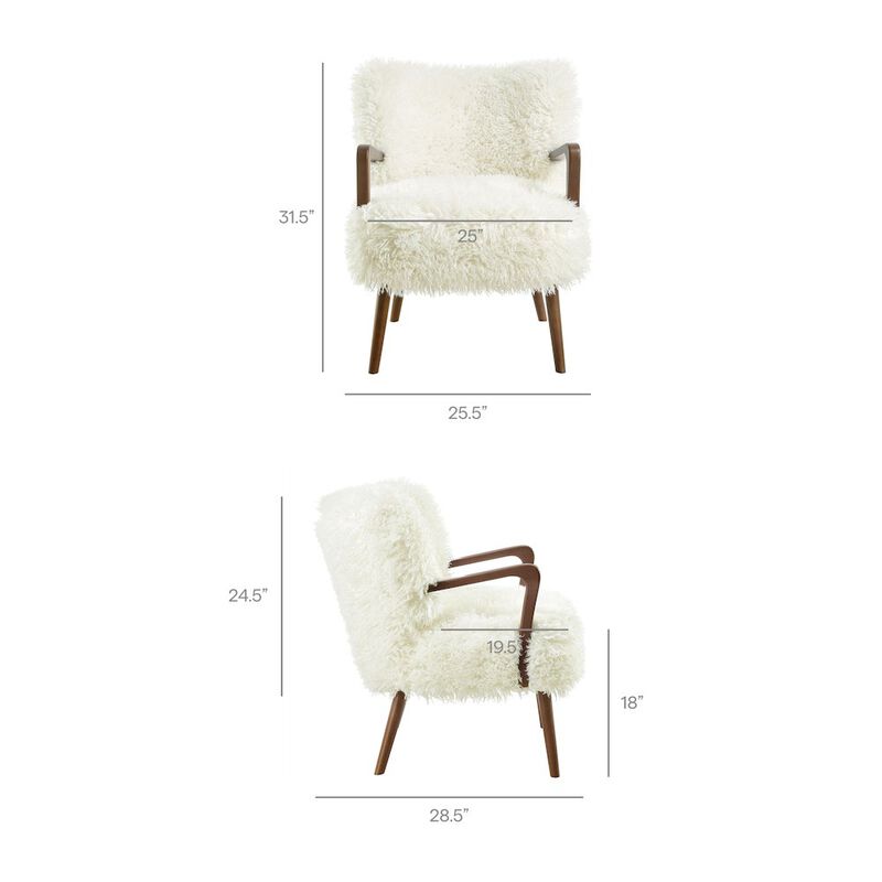 Zerra Faux Shearling Accent Armchair image number 1