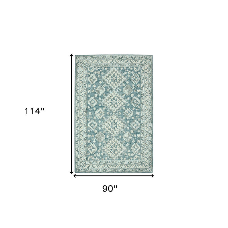 HomeRoots Wool Oriental Hand Hooked Area Rug image number 5