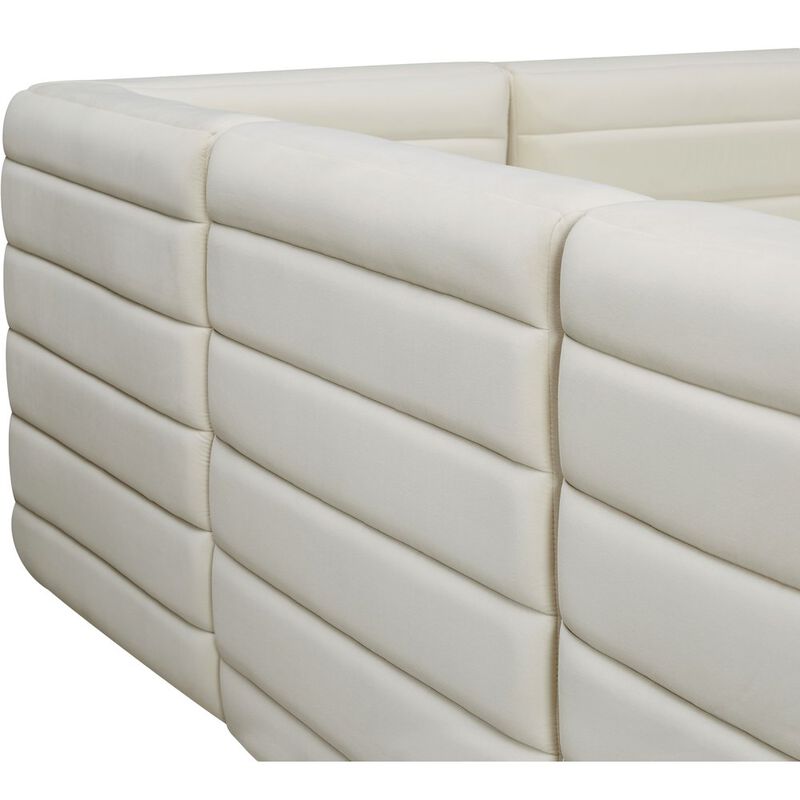 Meridian Furniture Quincy Cream Velvet Modular Sofa