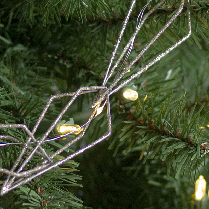 6ft LED Lighted B/O Gold Wire Diamond Christmas Garland - Warm White Lights image number 2