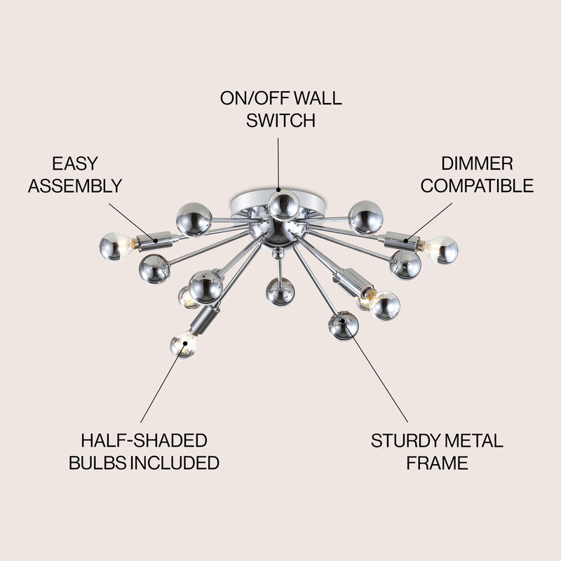 Copernicus 7-Light Metal LED Flush Mount