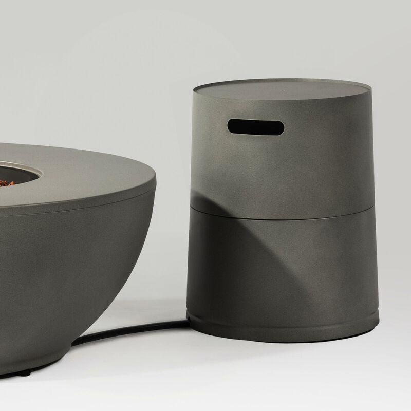 Steel Propane Tank Cover Round Tank Holder Hide-away Side Table