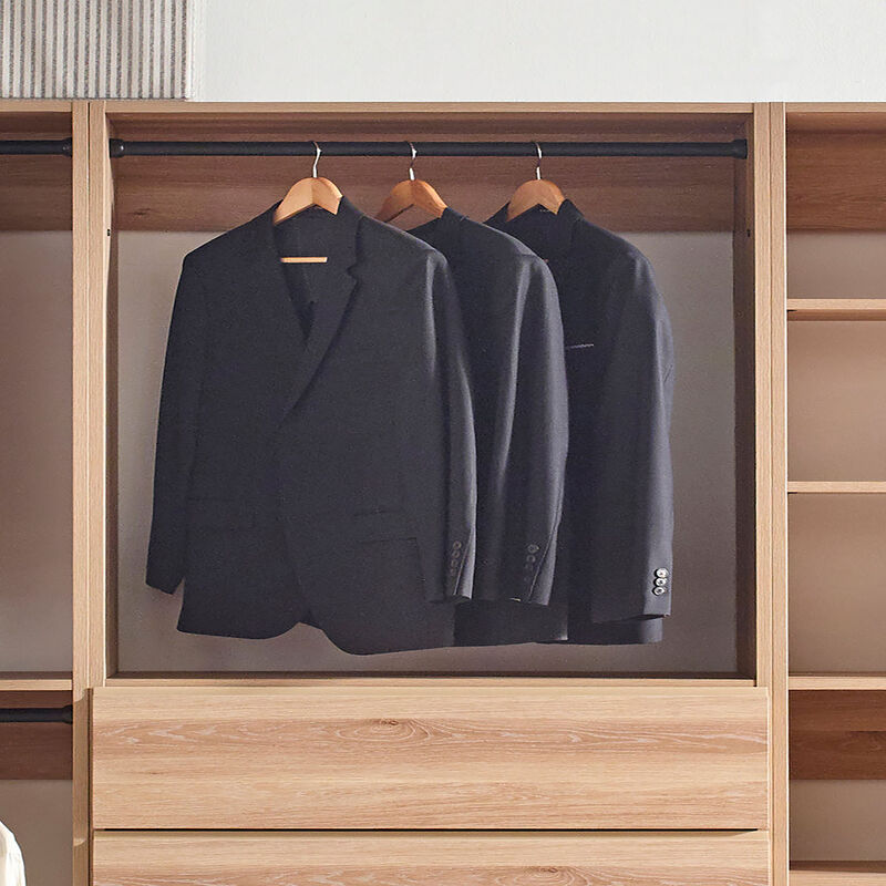 Prosper Oak Freestanding Walk in Wood Closet System