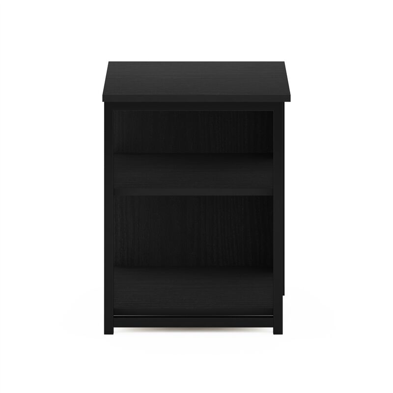 Furinno Camnus Modern Living End Sofa Side Table/Nightstand with Metal Frame Support, Americano/Black