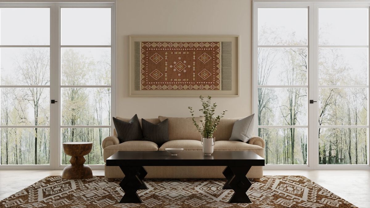 Wallace 8A43F Brown 5' x 8' Rug