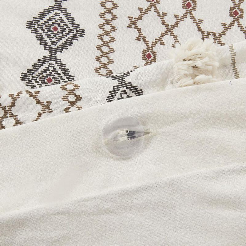 Belen Kox Ivory Aztec Cotton Duvet Cover Mini Set, Belen Kox
