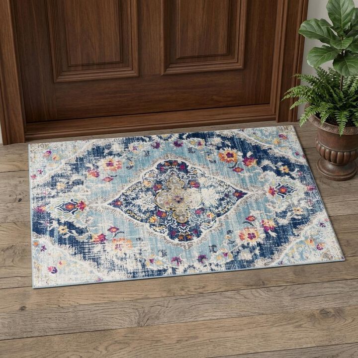 HomeRoots Medallion Area Rug