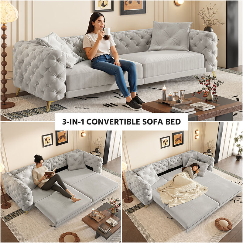 Zikbax 97.7" Convertible Sleeper Sofa image number 3