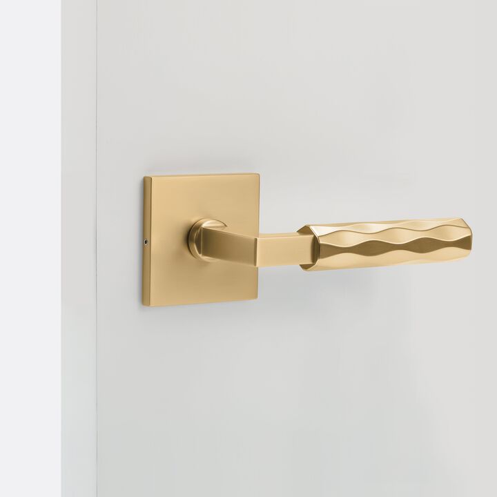 Hailey Modern Double Dummy Interior Door Handle with Square Rosette and Concealed Screws