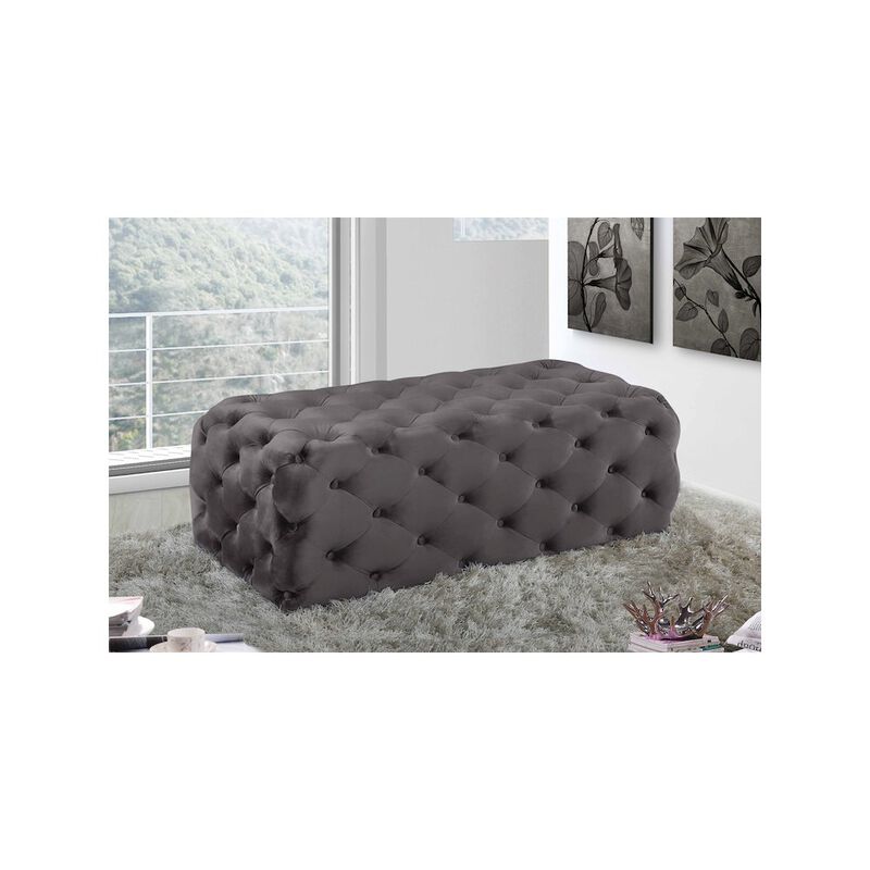 Meridian Furniture Casey Velvet Ottoman/Bench