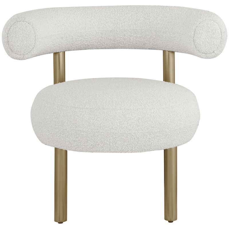 Meridian Furniture Bordeaux Cream Boucle Fabric Accent Chair