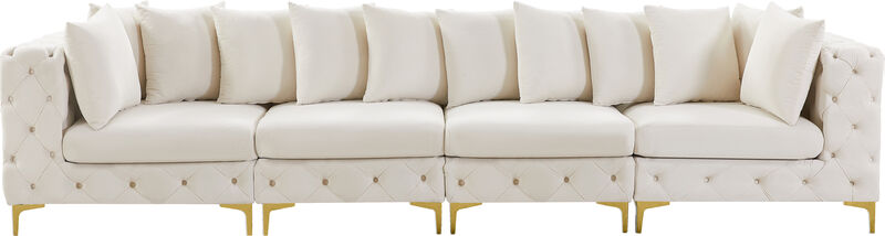 Meridian Furniture Tremblay Cream Velvet Modular Sofa