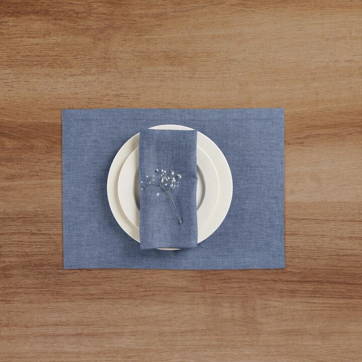 Solino Home 100% Pure Linen Dinner Napkins 20 x 20 Inch Set of 4 - Athena