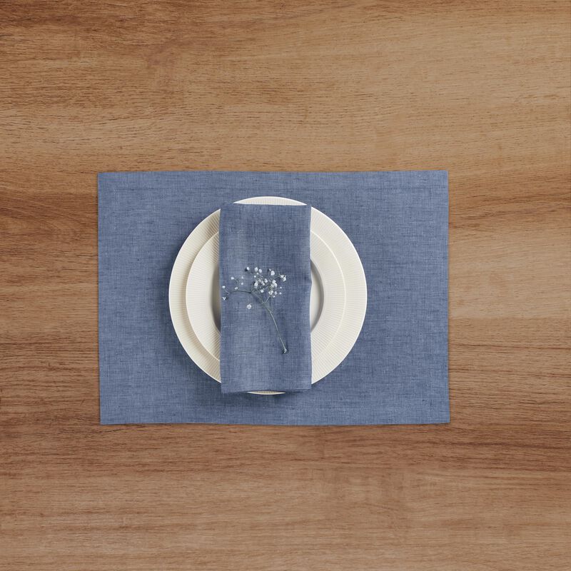 Solino Home 100% Pure Linen Dinner Napkins 20 x 20 Inch Set of 4 - Athena