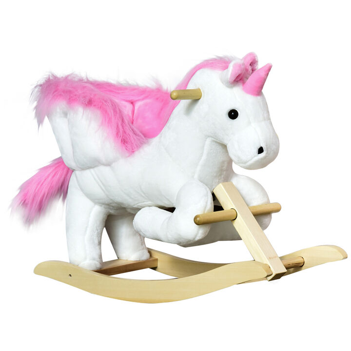 BreeBe Toddler Rocking Unicorn with Lullaby Sound