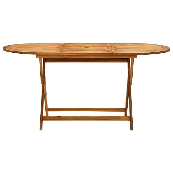 Garden Table Teak Solid Acacia wood Medium Foldable