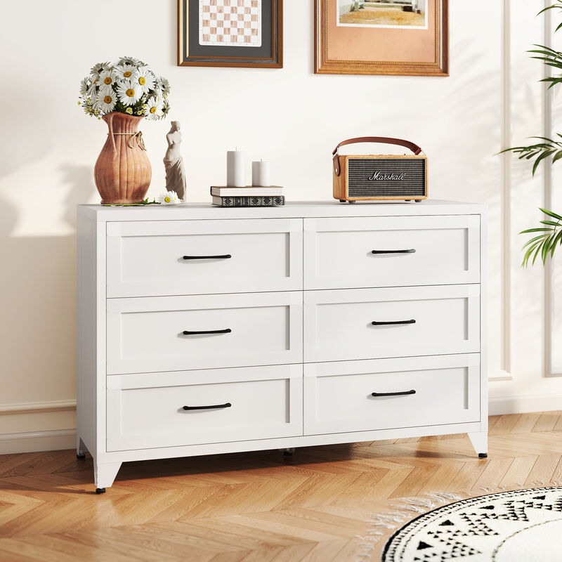 Kankes 6 Drawer Metal Dresse image number 1