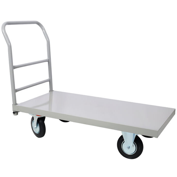 ELEMENT ACE Heavy Duty Industrial Flat Platform Dolly Cart with Wheels 2000lb Capacity Flatbed Hand Truck for Residential Commercial Warehouse Moving
