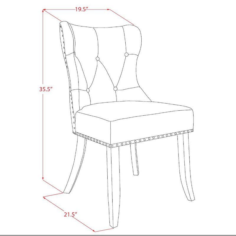 East West Furniture 6-Pc Dining Room Table Set- 4 Parson Dining Room Chairs with Blue Linen Fabric Seat and Button Tufted Chair Back - Rectangular Top & Wooden Legs Wood Kitchen Table and