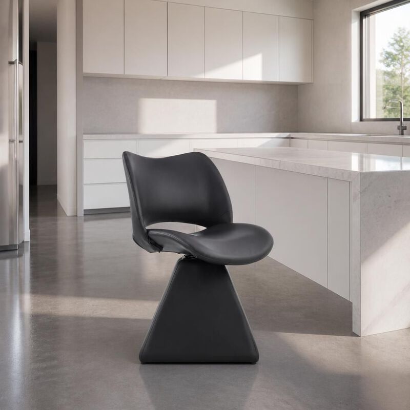GOODSILO Swivel High-Back Upholstered Dining Chair with Sturdy Hardwood Frame, Comfortable Cushioned Seating for Multi-Use Spaces image number 2