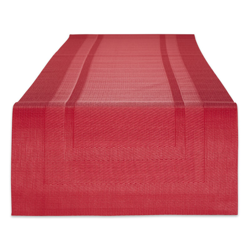 72" Tango Red Solid Double Framed Table Runner image number 1
