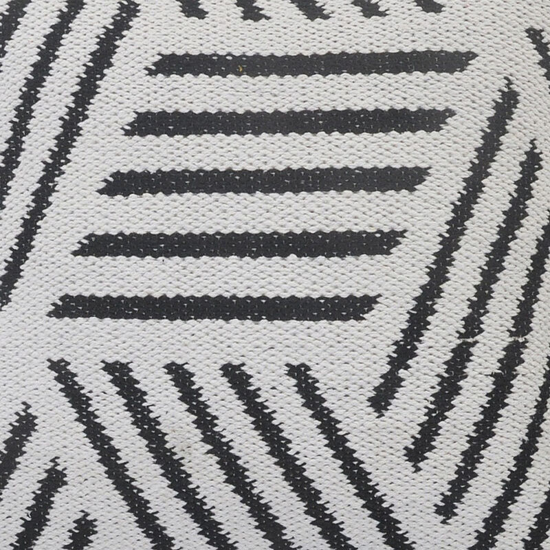 Modern Cotton Geometric Throw Pillow with Zipper &ndash; Elegant Decorative Cushion