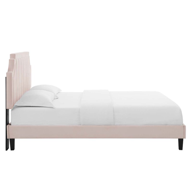 Modway - Sienna Performance Velvet Full Platform Bed image number 4