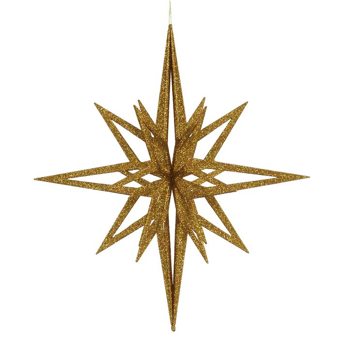 Vickerman 24" Gold 3D Glitter Star