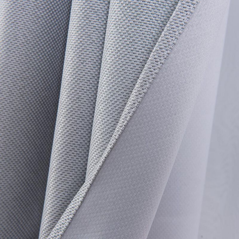 Lucas Jacquard Blackout Grommet Curtain Panel Silver by Olivia Gray