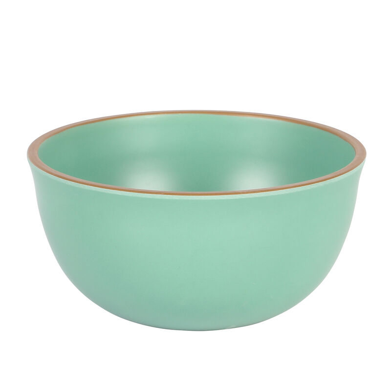 Gibson Home Rockabye 4 Piece 6.1 Inch Melamine Cereal Bowl Set in Matte Green image number 2