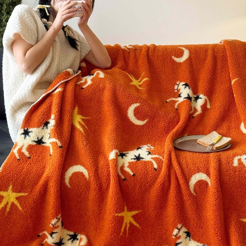 Moonlit Gallop Throw Blanket image number 3