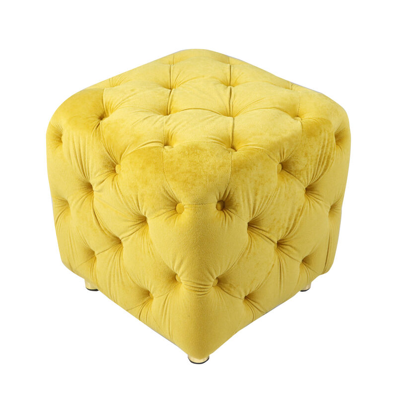 GOODSILO Versatile Modern Velvet Upholstered Ottoman Footstool with Multi-Functional Design for Stylish Home D&eacute;cor and Comfortable Seating image number 0