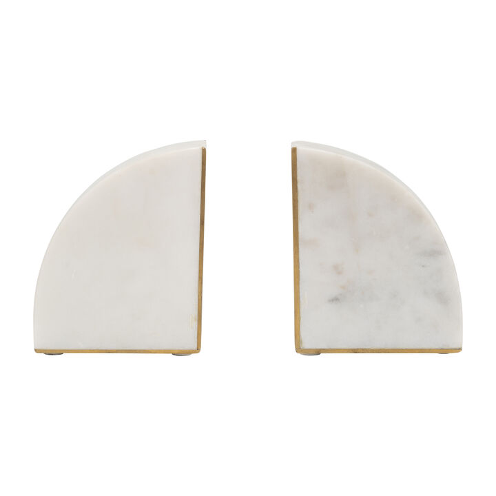 Marble, S/2 5" Pie Bookends