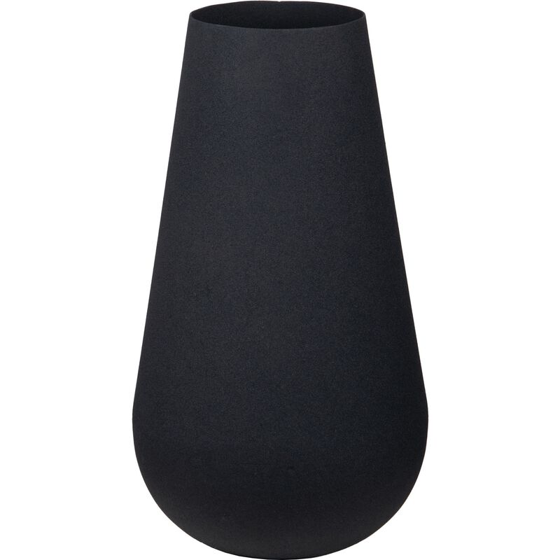 14" Charcoal Black Powder Coated Garden Style Tabletop Vase