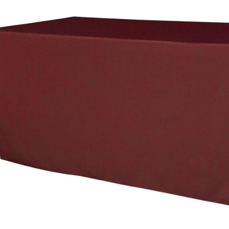 Fitted Polyester Poplin Tablecloth 96x30x30 Inch for Banquet Tables image number 2