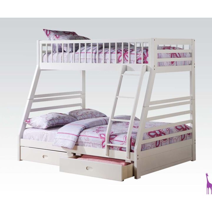 Jason Bunk Bed (Twin/Full) in White