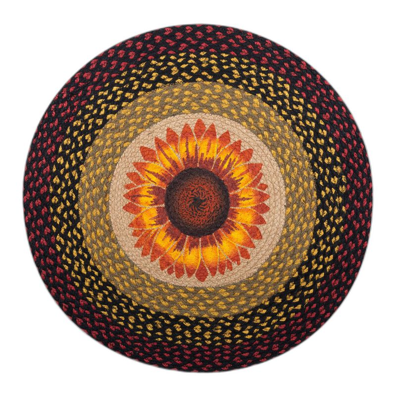 Earth Rugs Rp-919 Sunflower Round Patch 27 X 27 image number 0