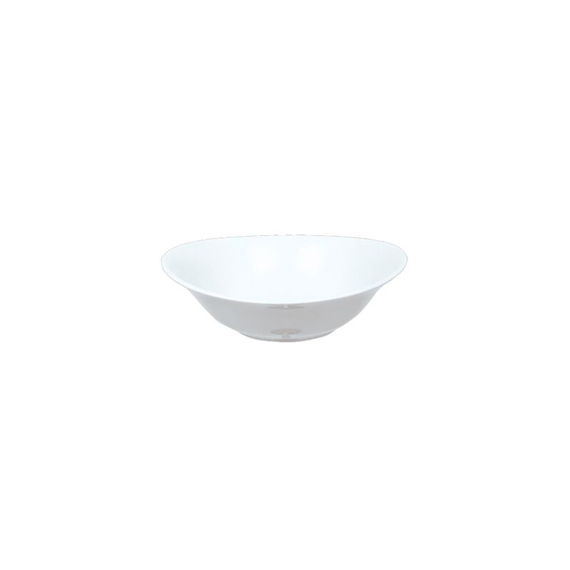 Porcelain Elips 9.25" x 8.5" x h:2.25" 32 oz. Oval White Porcelain Bowl (Set of 2)