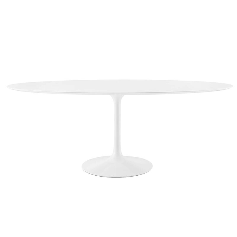 Modway - Lippa 78" Oval Wood Top Dining Table White