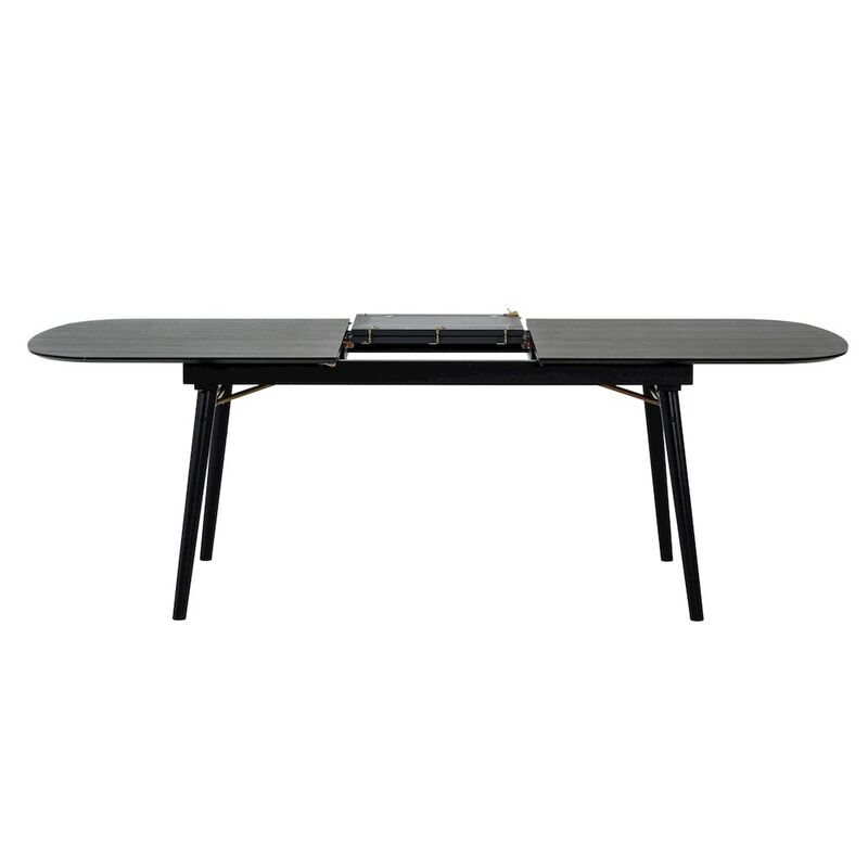 Modrest Addax - Modern Black Extendable Dining Table