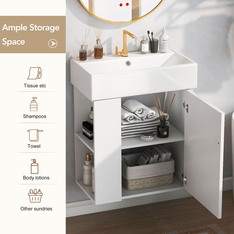 21.6inch Modern Floating Bathroom Vanity