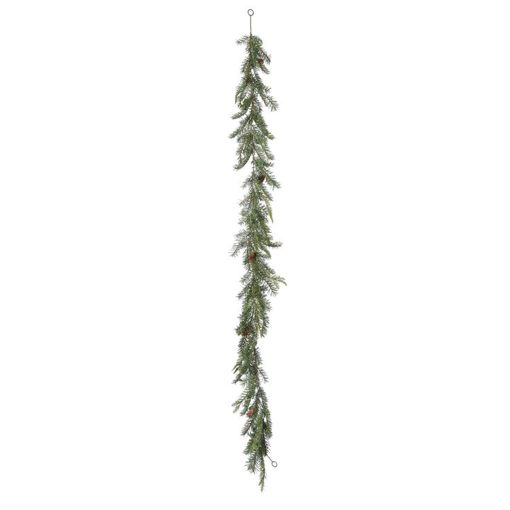 Vickerman 6' Douglas Fir Artificial Christmas Garland, Unlit - Faux Fir Christmas Garland - Indoor Seasonal Home Decor