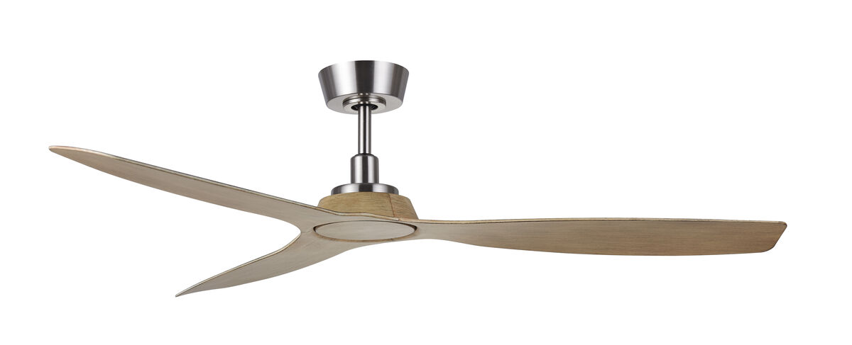 Lucci Air Moto 52" Outdoor DC Indoor/Outdoor Ceiling Fan with Remote Control, Damp Rated, Modern Brushed Nickel Ceiling Fan