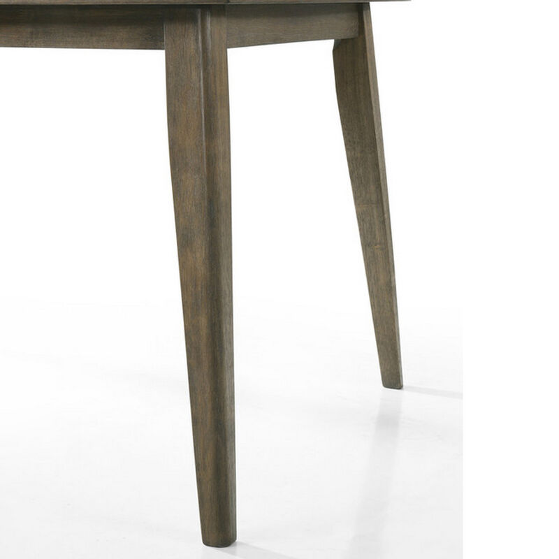 Yuki 72-88 Inch Extendable Dining Table, Tapered Legs, Vintage Walnut Brown image number 3