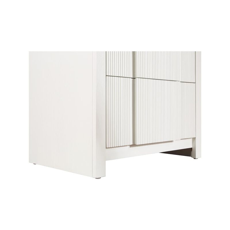 Meridian Furniture Fluted Cream Night Stand