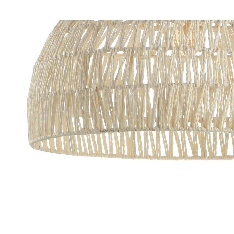 Campana 1-Light Bohemian Modern Woven Rope/Iron LED Pendant