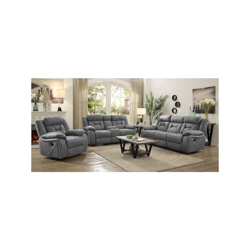 Coaster Co. of America Higgins Upholstered Glider Recliner Chair Grey image number 4