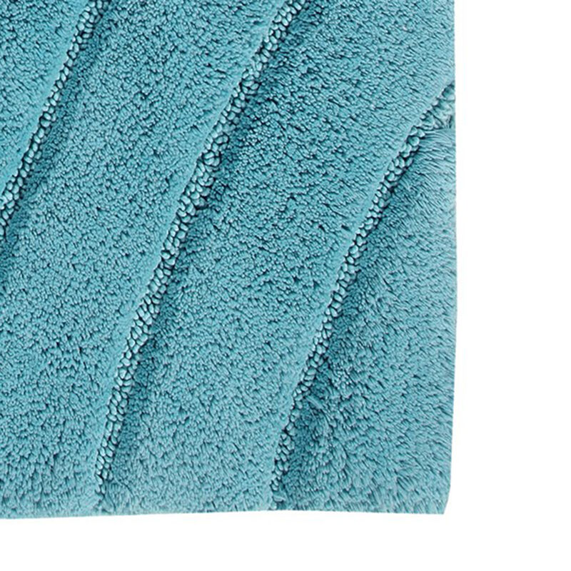 Knightsbridge Diamond 220 GSF Non Skid Back Bath Rug 21" x 34" - Aqua