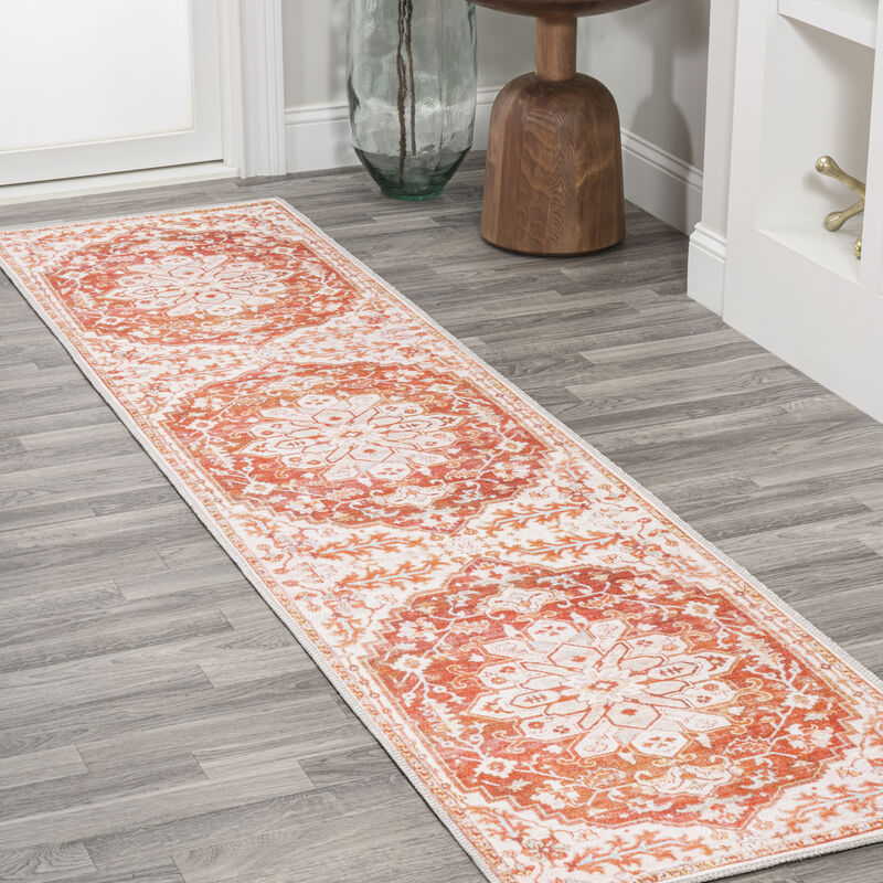 Asa Ornate Medallion Machine-Washable Area Rug