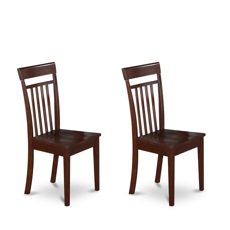 East West Furniture Dining Room Set Mahogany, PSCA6-MAH-W